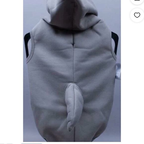 Shark Dog Costume - Gray and White - Picture 3 of 4